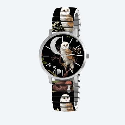 ChocoMoon Damenuhr "Silver Night Owl" Quarz