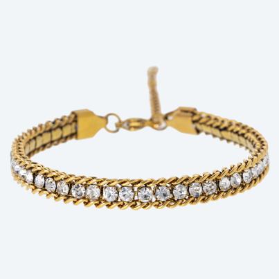 Armand Edelstahl vergoldet Zirkonia