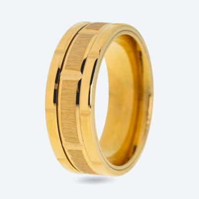 Ring Edelstahl vergoldet