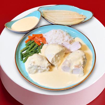 Hähnchenbrust mit Sauce Hollandaise