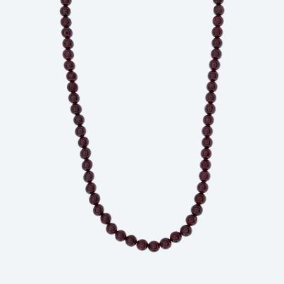 Collier Granat Karabiner 925