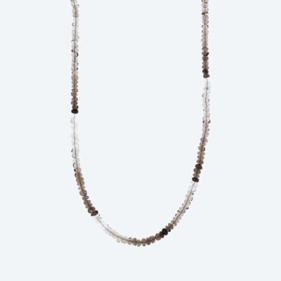 Collier Rauchquarz Karabiner 925