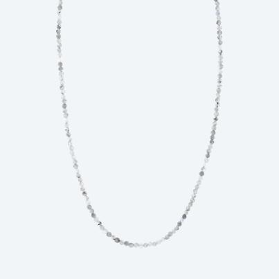 Collier Zirkon grau Karabiner 925
