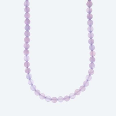 Collier Chalcedon purpur Karabiner 925