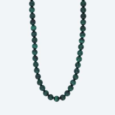Collier Malachit Karabiner 925