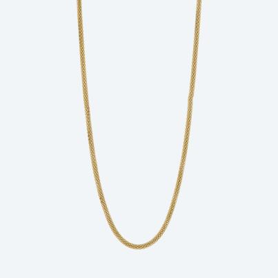 Popcornkette 925 St. Silber vergoldet ca. 45cm