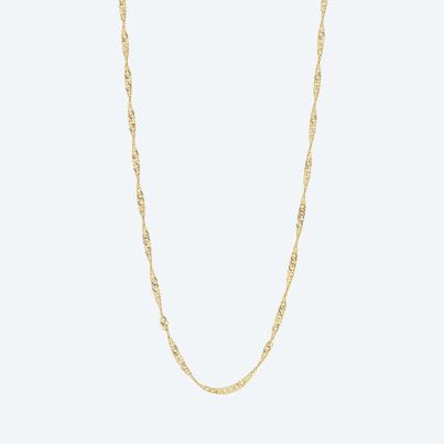 Singapurkette 925 St. Silber vergoldet ca. 55cm