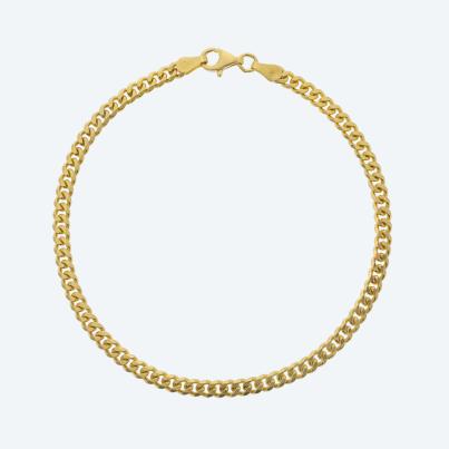 Panzerarmband 925 St. Silber vergoldet ca. 21cm