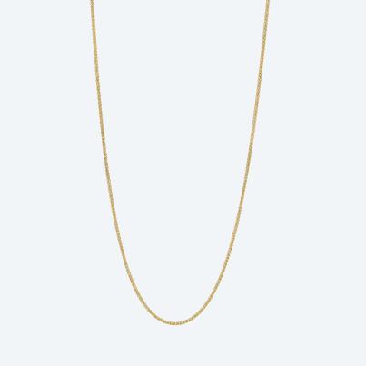 Zopfkette 925 St. Silber vergoldet ca. 55cm