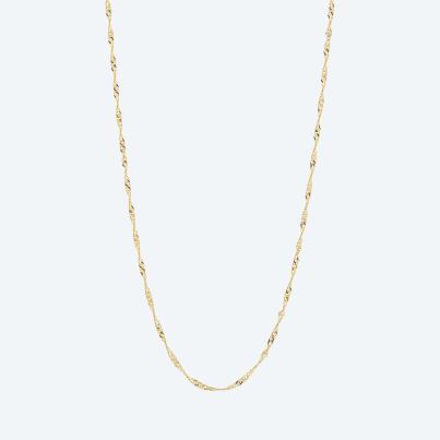 Singapurkette 925 St. Silber vergoldet ca. 60cm