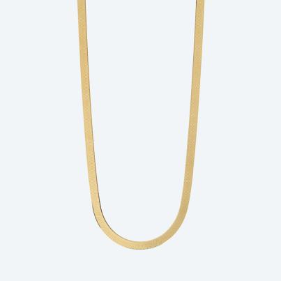 Heringbone-Kette 925 St. Silber vergoldet ca. 50cm