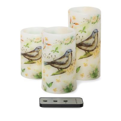 LED-Kerzen mit Vogelmotiv