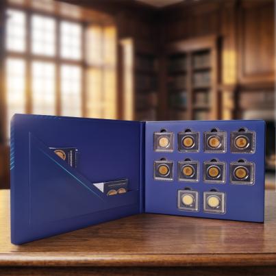 10er Set Nachprägung "Teuerste Goldmünzen d. Welt"