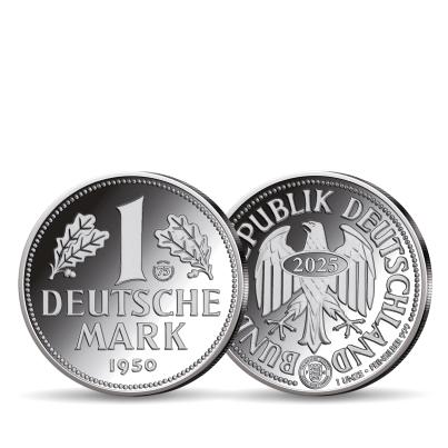 Silbermünze '75 Jahre 1 D-Mark-Münze'