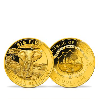 Goldmünze "African Elephant" 1/200 oz. Feingold