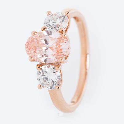 LG Ring 375 Roségold Diamant pink
