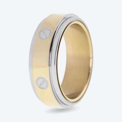 Ring Edelstahl bicolor