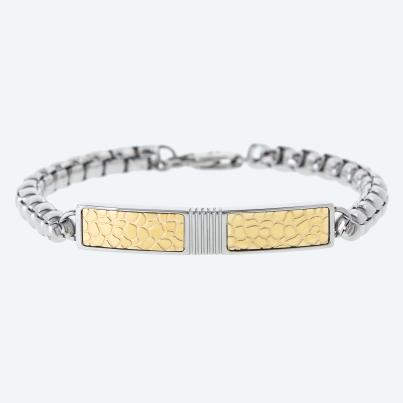 Armband Edelstahl bicolor