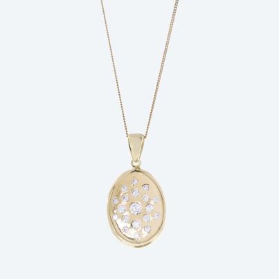 Anhänger mit Kette 925 Sterling Silber vergoldet