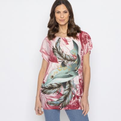 FASHION NEWS Damen-Shirt Delfin beere