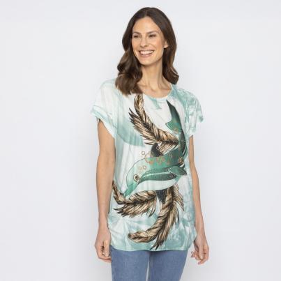FASHION NEWS Damen-Shirt Delfin grün