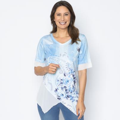 BRILLIANTSHIRTS Damen-Shirt Paisleyverlauf