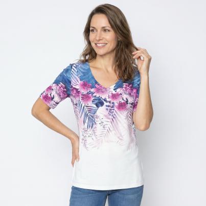 BRILLIANTSHIRTS Damen-Shirt Tropical Verlauf