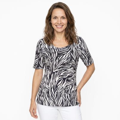 BRILLIANTSHIRTS Damen-Shirt Tropical Zebra