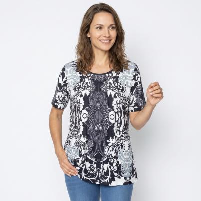 BRILLIANTSHIRTS Damen-Longshirt Uni Paisley