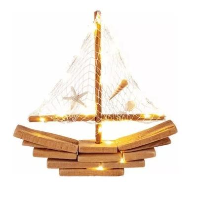 LED-Deko Treibholzboot