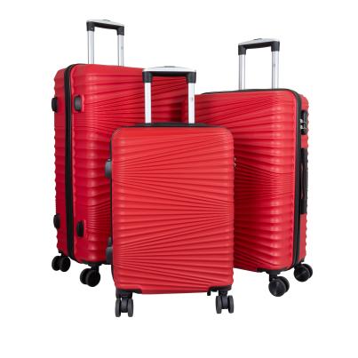 3-teiliges ABS-Kofferset 'Luxor' rot