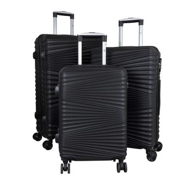 3-teiliges ABS-Kofferset 'Luxor' schwarz