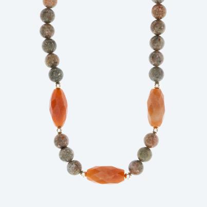 Christian Materne Collier Jaspis, Aventurin