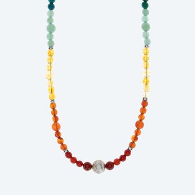 Christian Materne Collier Edelsteine multi