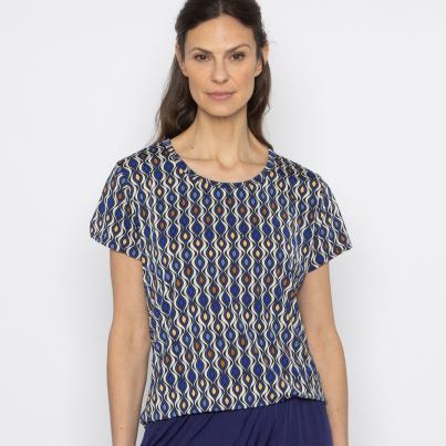 FASHION NEWS Damen-Shirt navy/multicolor