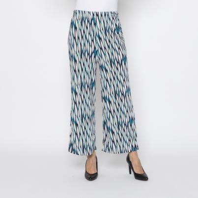 FASHION NEWS Damen-Hose Blätter türkis/multicolor