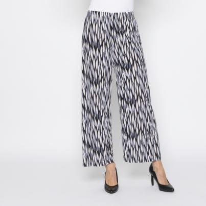 FASHION NEWS Damen-Hose Blätter grau/multicolor