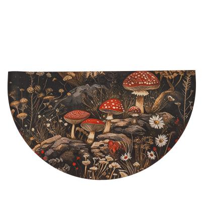 Fußmatte halbrund in 3D-Optik 50x90cm