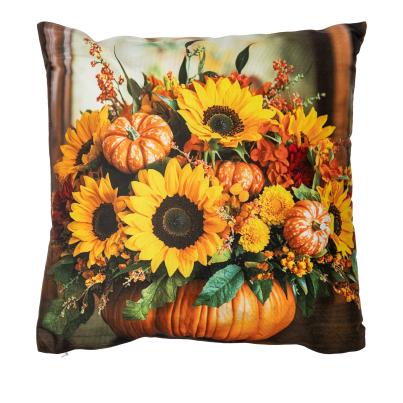 LED-Kissen Sonnenblumen 40x40cm