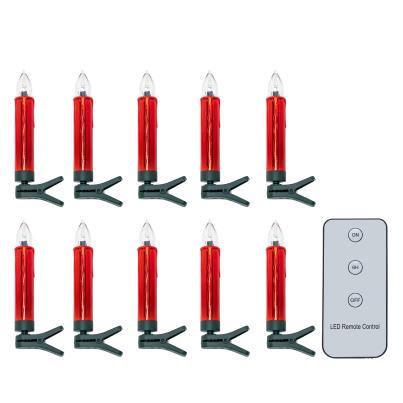 10 LED-Tannenbaumkerzen mit FB