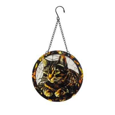 Fensterbild Katze getigert