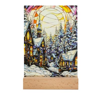 Glasaufsteller Winterszene