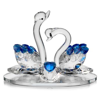 Crystal Dreams Schwanenpaar blau