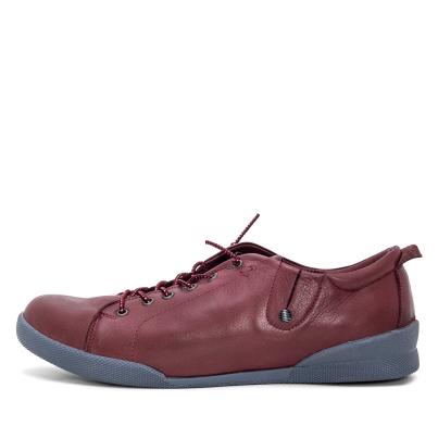 Andrea Conti Damen Lederslipper burgund