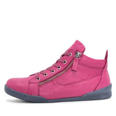 Andrea Conti Damen Leder Hochschnürer hot pink