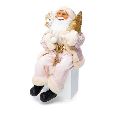Sitzender Weihnachtsmann rosa