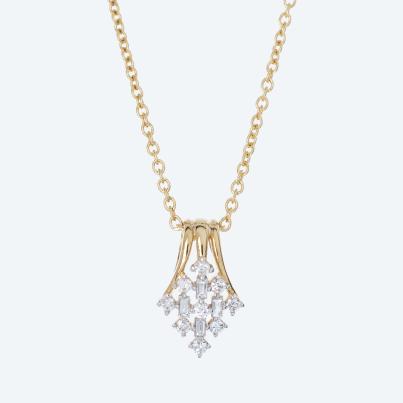 Christian Materne Anh. mit Kette 925 LG Brillanten