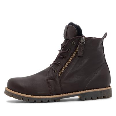 Andrea Conti Damen Lederstiefelette dunkelbraun