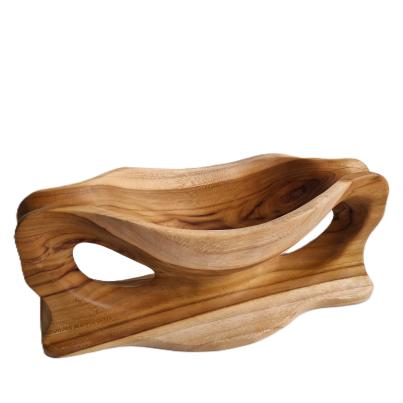 Teakschale Holzboot Sultan