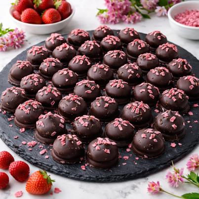 Knusperküsse in Kakaomantel